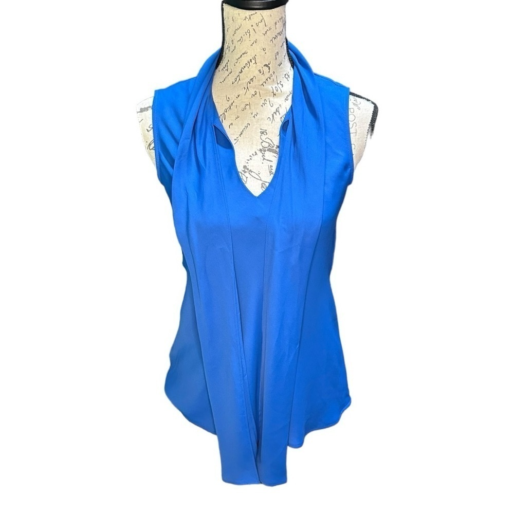 Anne Klein Sleeveless Royal Blue Blouse Size 2 NWT - Picture 2 of 5